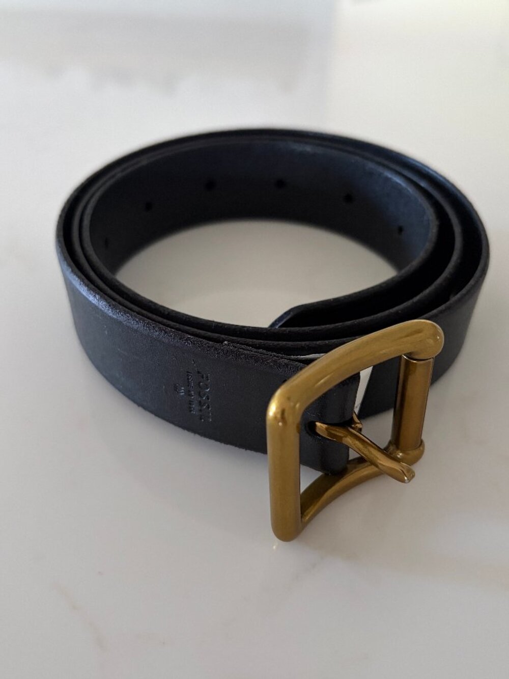 FOSSIL Black Leather Belt